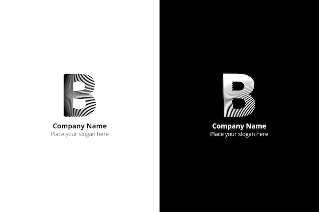 Vector plantilla de diseño simple de logotipo b latter