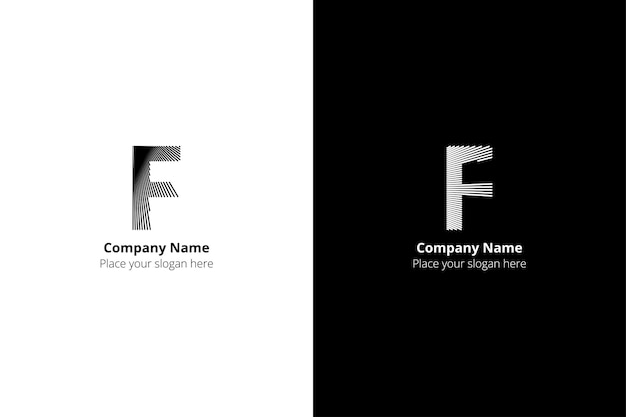 Vector plantilla de diseño simple de logotipo f latter