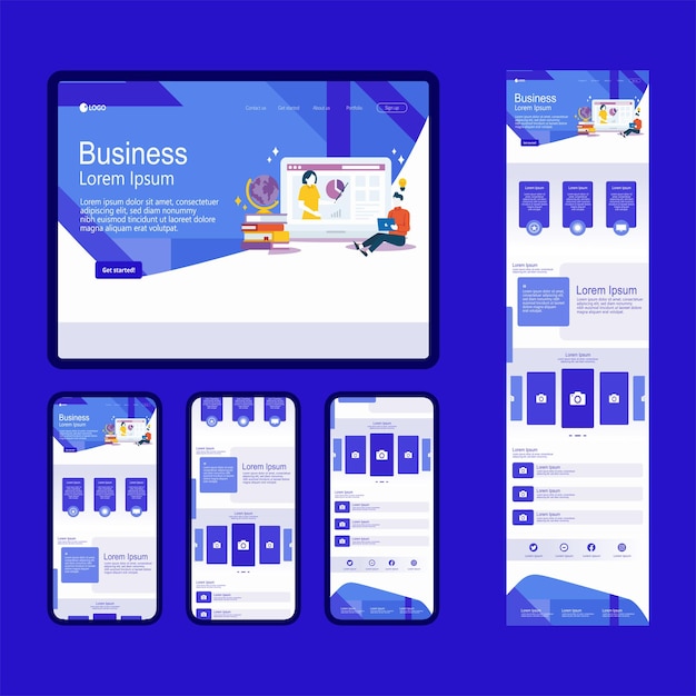 plantilla de diseño de sitio web responsivo