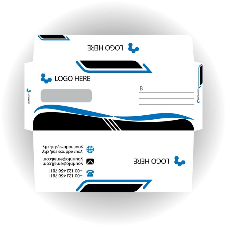 Vector plantilla de diseño de sobre corporativo vectorial
