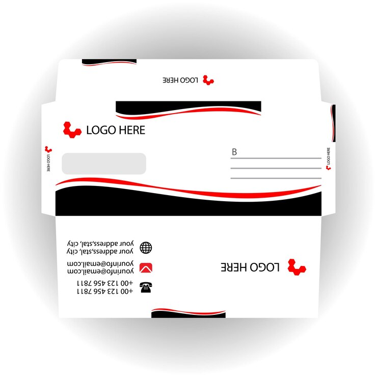 Vector plantilla de diseño de sobre corporativo vectorial