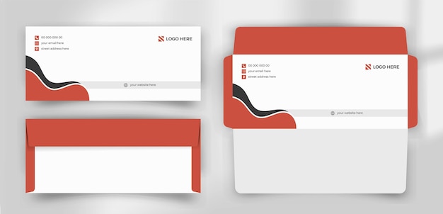 plantilla de diseño de sobre creativo mínimo limpio