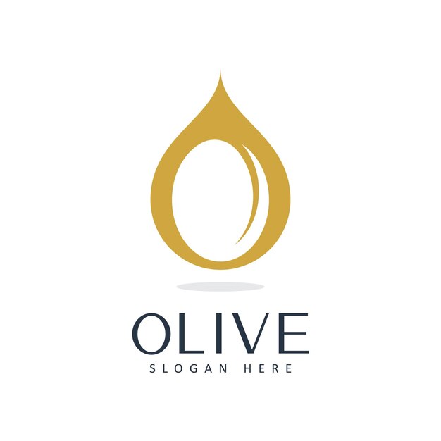 Plantilla de diseño de spa y belleza con logotipo de aceite de oliva