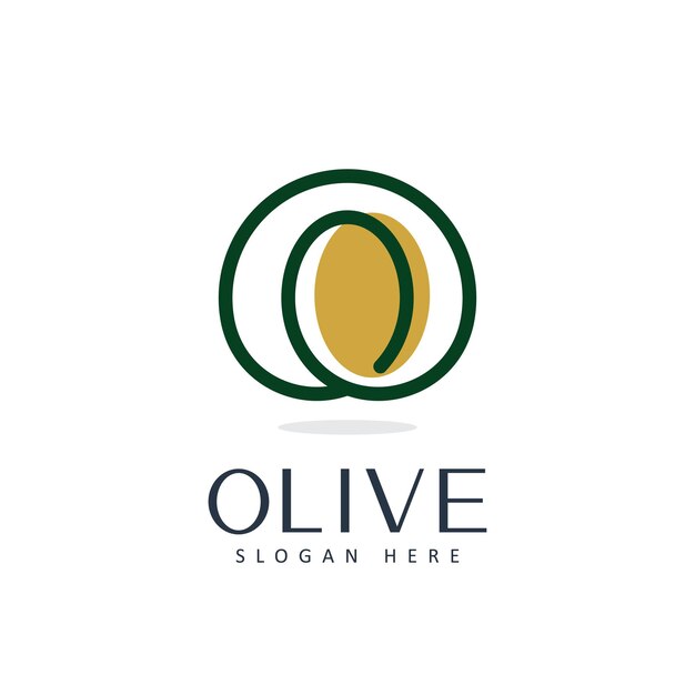 Vector plantilla de diseño de spa y belleza con logotipo de aceite de oliva