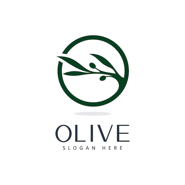 Plantilla de diseño de spa y belleza con logotipo de aceite de oliva