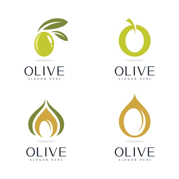 Plantilla de diseño de spa y belleza con logotipo de aceite de oliva