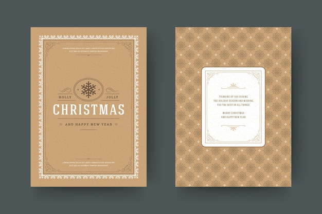 Plantilla de diseño de tarjeta de felicitación de Navidad