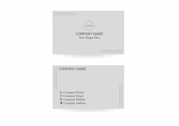plantilla de diseño de tarjeta gris