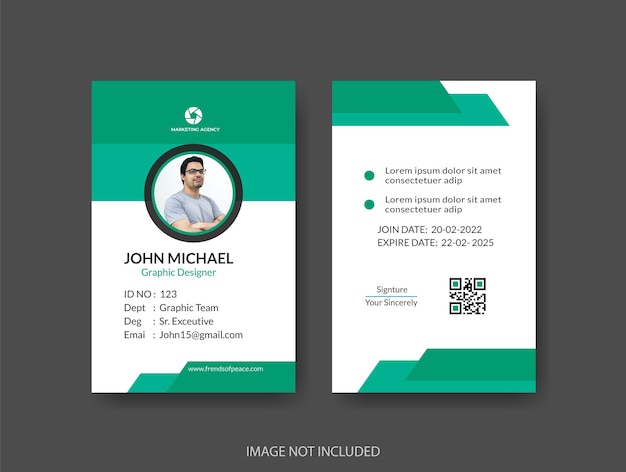 plantilla de diseño de tarjeta de identificación comercial