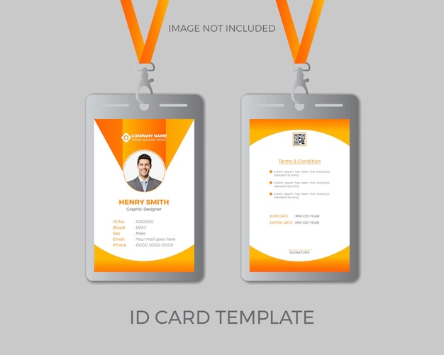 Plantilla de diseño de tarjeta de identificación corporativa creativa