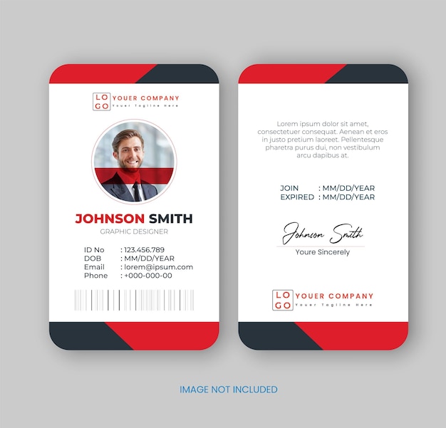plantilla de diseño de la tarjeta de identificación corporativa