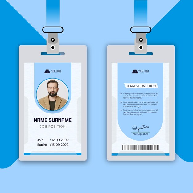 plantilla de diseño de la tarjeta de identificación corporativa