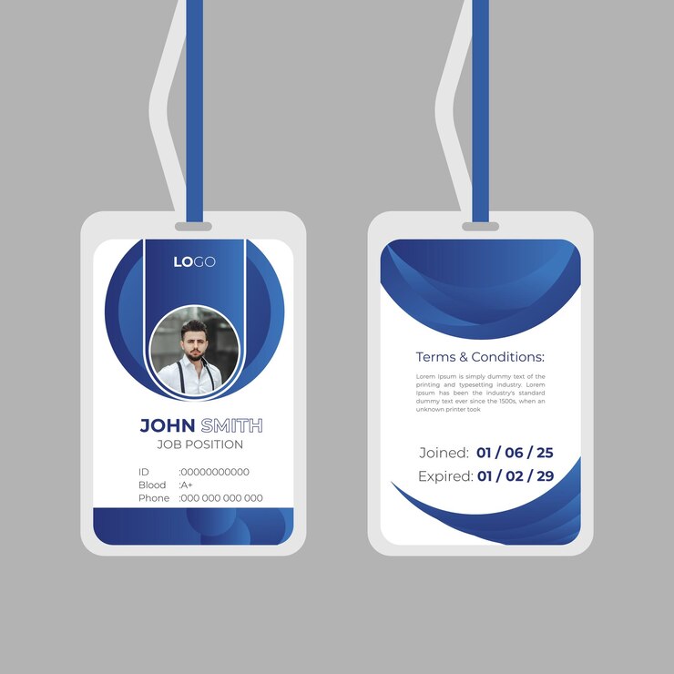 Plantilla de diseño de tarjeta de identificación creativa