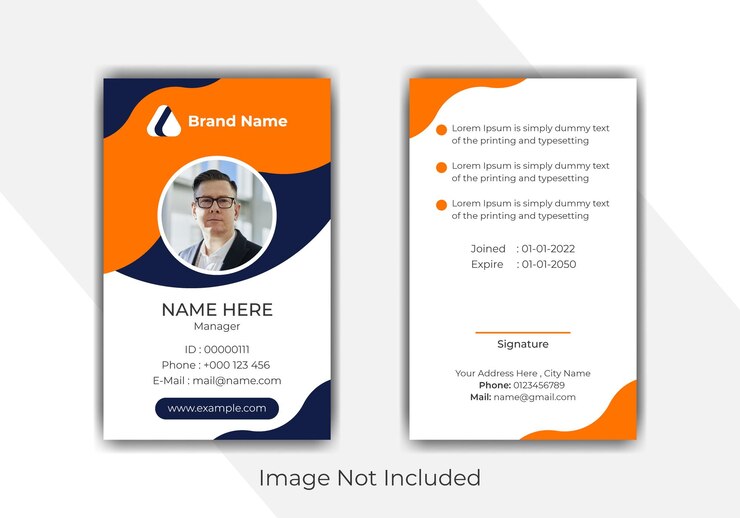 Plantilla de diseño de tarjeta de identificación para empleados y personal de oficina