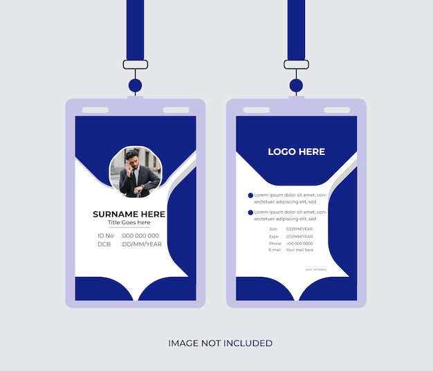 plantilla de diseño de tarjeta de identificación moderna de vector profesional