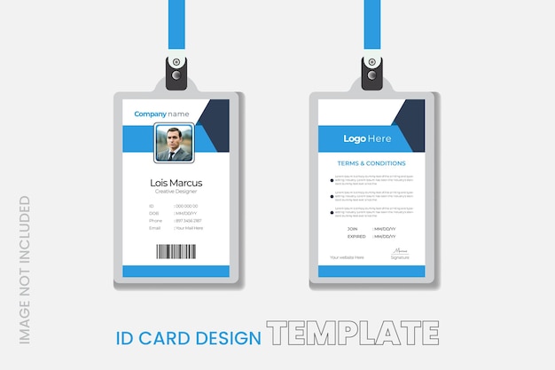 Vector plantilla de diseño de tarjeta de identificación moderna