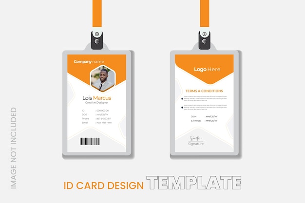 Vector plantilla de diseño de tarjeta de identificación moderna