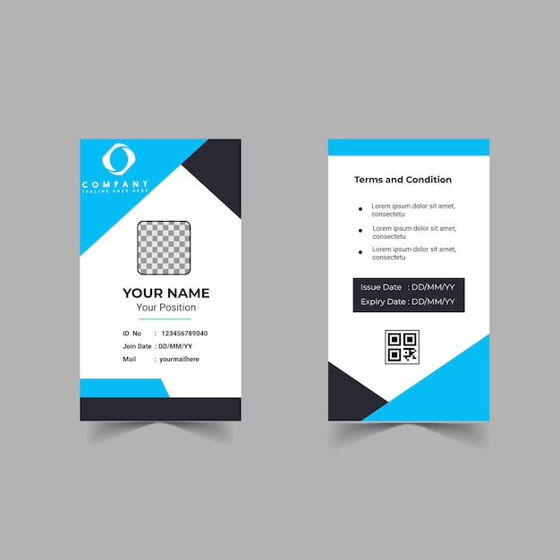 Plantilla de diseño de tarjeta de identificación moderna