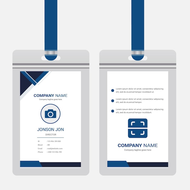 Plantilla de diseño de tarjeta de identificación de oficina corporativa