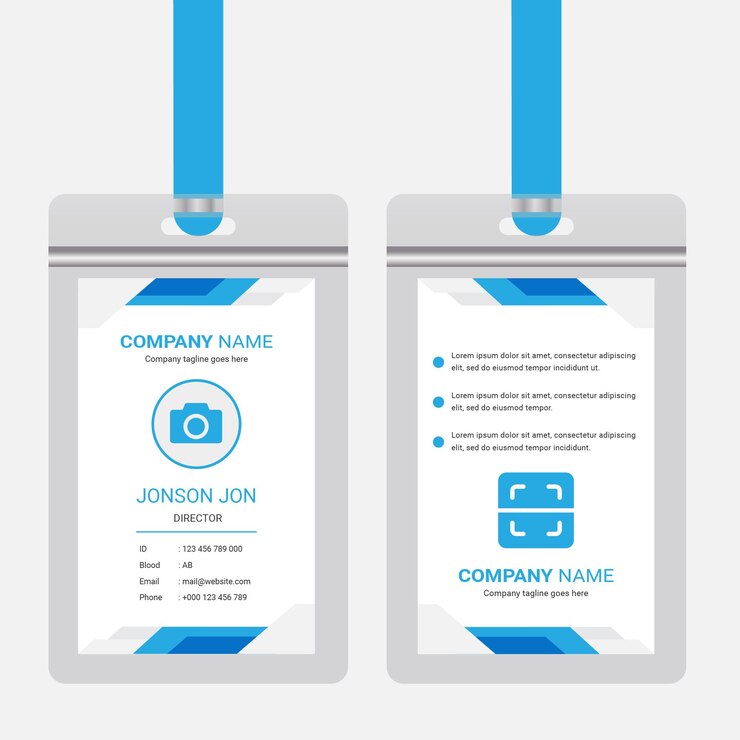 Plantilla de diseño de tarjeta de identificación de oficina corporativa