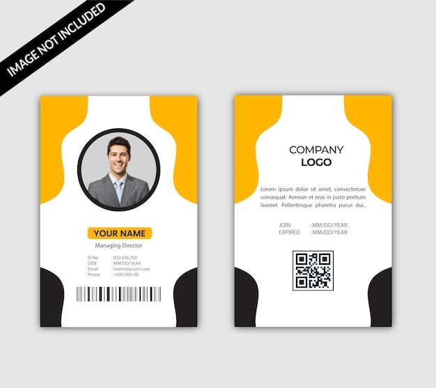 Plantilla de diseño de tarjeta de identificación profesional
