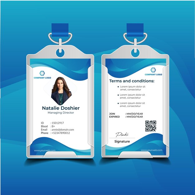 plantilla de diseño de la tarjeta de identificación