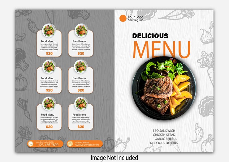 Vector plantilla de diseño de la tarjeta del menú del restaurante