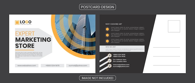 Vector plantilla de diseño de tarjeta postal