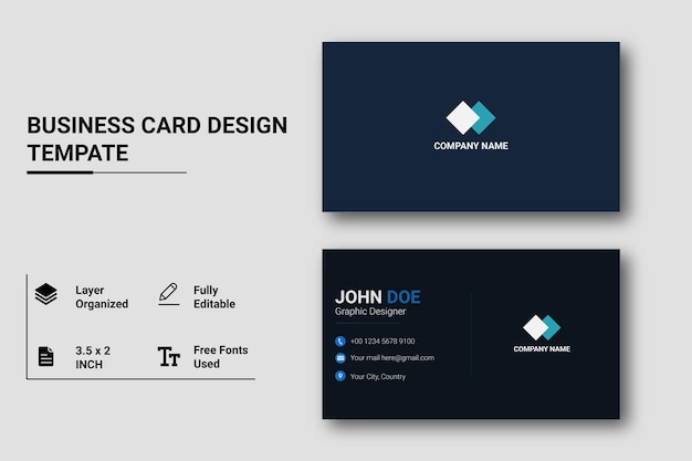 Plantilla de diseño de tarjeta de presentación gratis