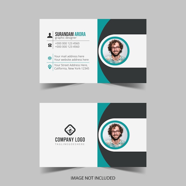 Plantilla de diseño de tarjeta de presentación de impresión corporativa