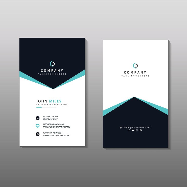 Plantilla de diseño de tarjeta de presentación vertical