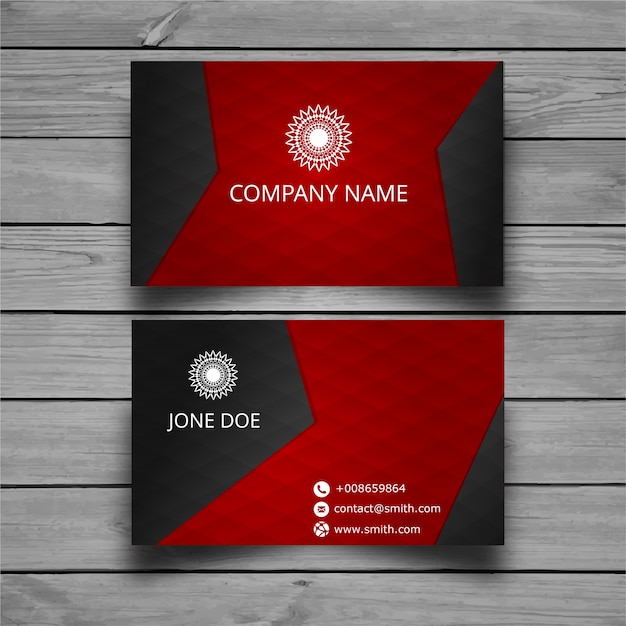 Vector plantilla de diseño de tarjeta roja de negocios