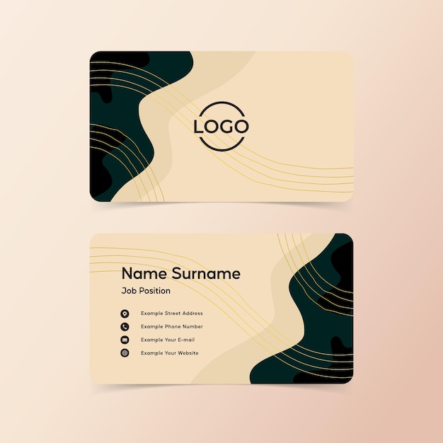 Plantilla de diseño de tarjeta de visita abstracta