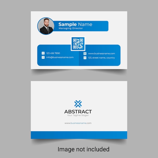 Plantilla de diseño de tarjeta de visita corporativa creativa y limpia
