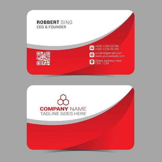 Plantilla de diseño de tarjeta de visita corporativa creativa