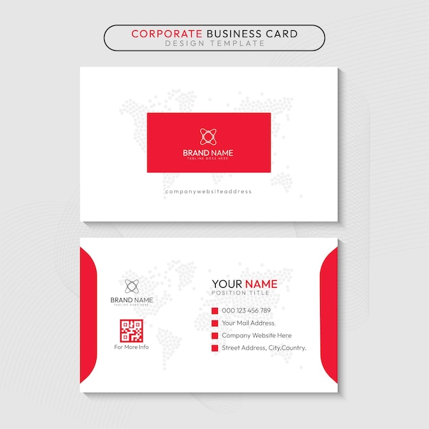 Plantilla de diseño de tarjeta de visita corporativa moderna
