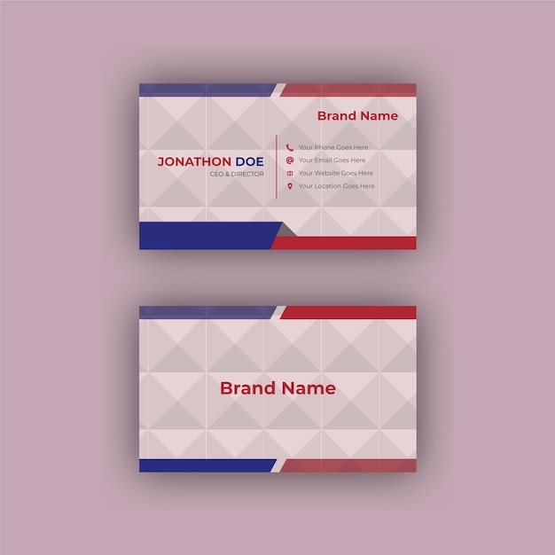 Plantilla de diseño de tarjeta de visita corporativa de vector
