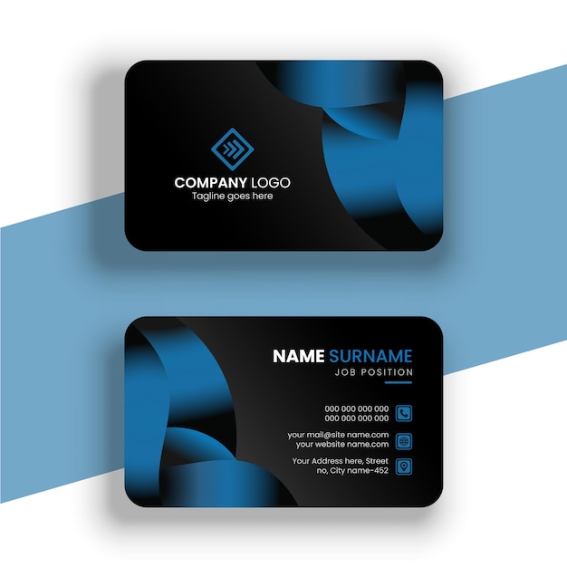 Plantilla de diseño de tarjeta de visita corporativa