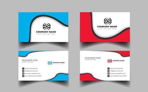 Vector plantilla de diseño de tarjeta de visita creativa de diseño de tarjeta corporativa profesional