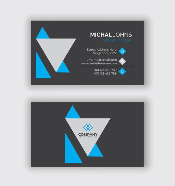 Plantilla de diseño de tarjeta de visita creativa lista para imprimir