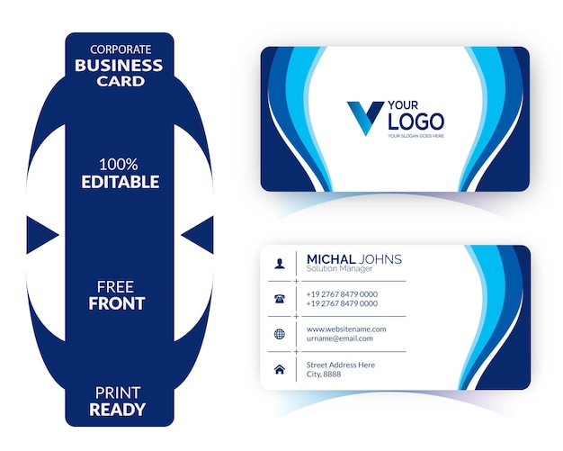 Plantilla de diseño de tarjeta de visita creativa moderna en formato vectorial