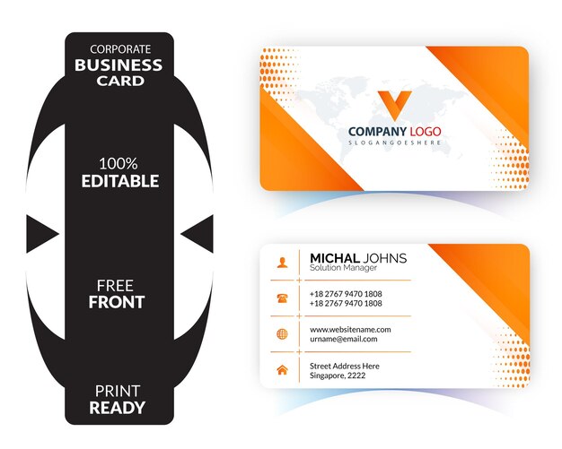 Plantilla de diseño de tarjeta de visita creativa moderna en formato vectorial
