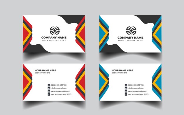 Plantilla de diseño de tarjeta de visita diseño de tarjeta de visita corporativa profesional