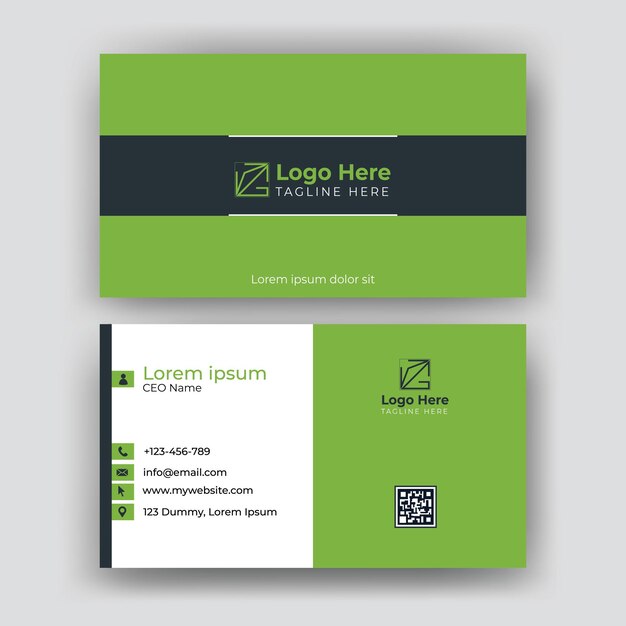 Plantilla de diseño de tarjeta de visita elegante y moderna profesional Vector Premium