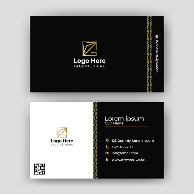 Plantilla de diseño de tarjeta de visita elegante y moderna profesional vector premium