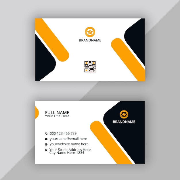 Plantilla de diseño de tarjeta de visita elegante profesional moderna creativa