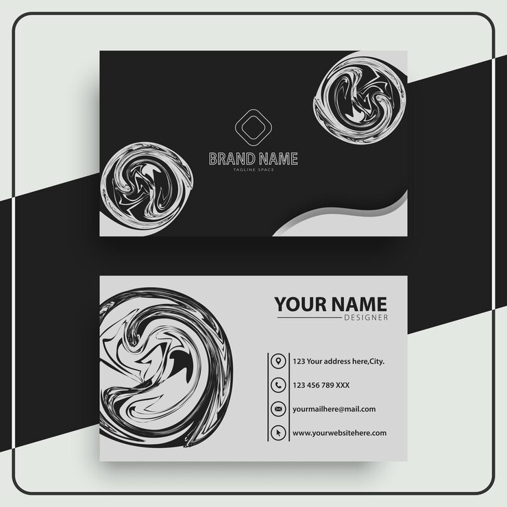 Plantilla de diseño de tarjeta de visita elegante profesional de tarjeta de visita corporativa moderna Vector Premium