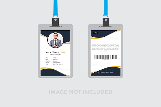 plantilla de diseño de tarjeta de visita de identificación simple