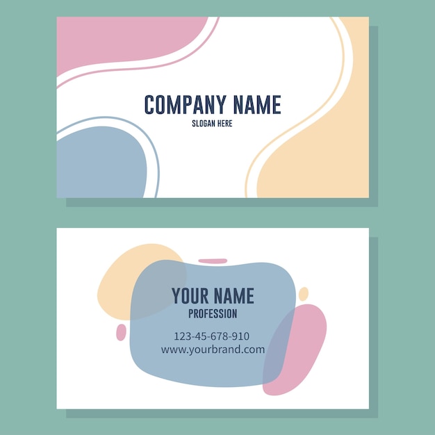 Plantilla de diseño de tarjeta de visita Ilustración de Vector de tarjeta de visita moderna, creativa y limpia