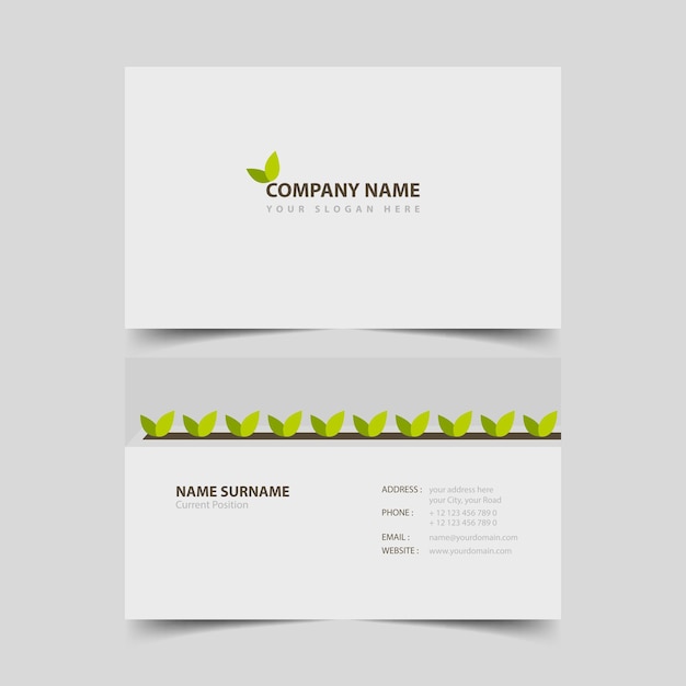 Plantilla de diseño de tarjeta de visita de jardinero